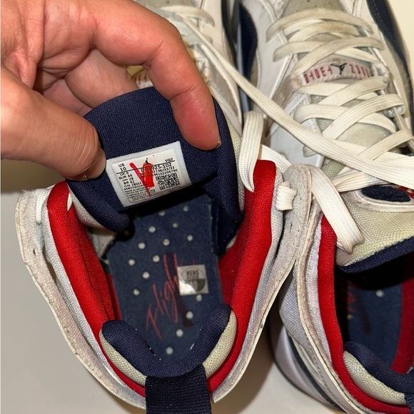 Nike Air Jordan Jumpam Two Trey DO1925 102 "White/Navy-University Red" Size 10 - Picture 13 of 16